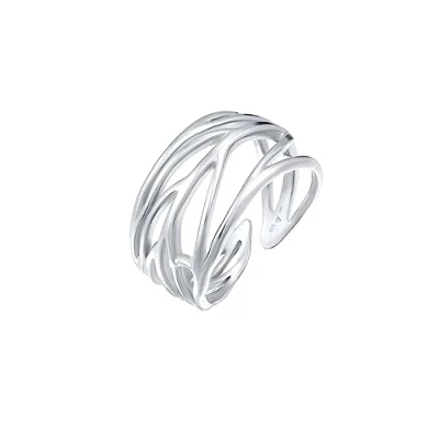 Imagen de Elli Anillos Mujeres Envoltura ornamento de la hoja en plata ley 925