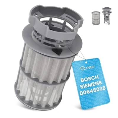 Imagen de DL pro Filtro grueso + microfiltro para Bosch Siemens 00645038 645038 de dos piezas lavavajillas SuperSilence Logixx PerfectDry iQ300 Serie 2 4 6
