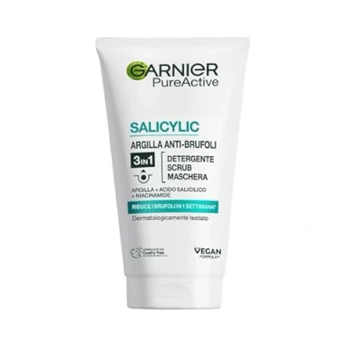 Imagen de Garnier Pure Active 3 In 1 Gel Detergente Scrub Anti Imperfezioni 150 ml