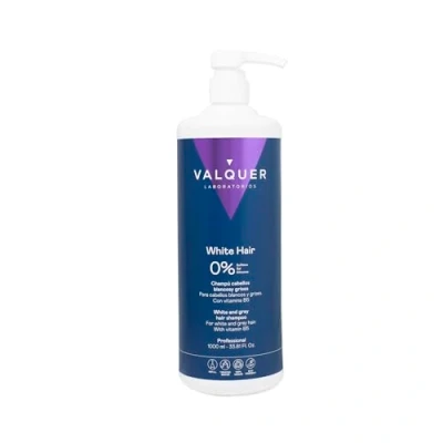 Imagen de Valquer Profesional Válquer Champú Cabellos blancos y grises % sin sal, sulfatos, parabenos Siliconas 1000 ml