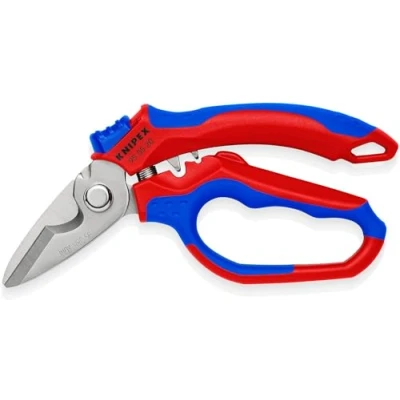Imagen de Knipex Tijeras de electricista anguladas con fundas multicomponentes, reforzadas fibras vidrio 160 mm 95 05 20 SB