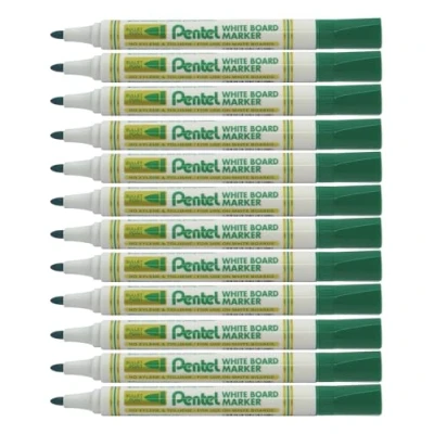 Imagen de Pentel MW85 Punta redonda Verde 12pieza(s) Marcador (Verde, redonda, Verde, Blanco, De plástico, 12 pieza(s))