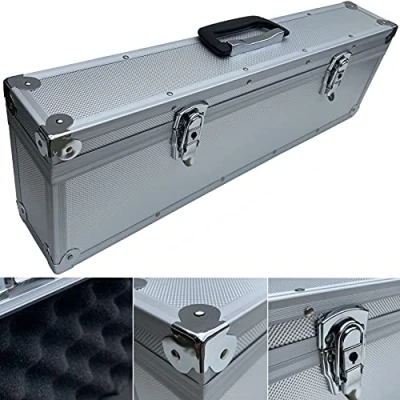 Imagen de ECI® Maletín de aluminio plateado con cubo espuma extraíble, 600 x 115 200 mm