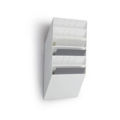 Imagen de Durable 1709785010 Juego de dispensadores folletos formato apaisado Flexiboxx 6 A4, 1 juego, blanco