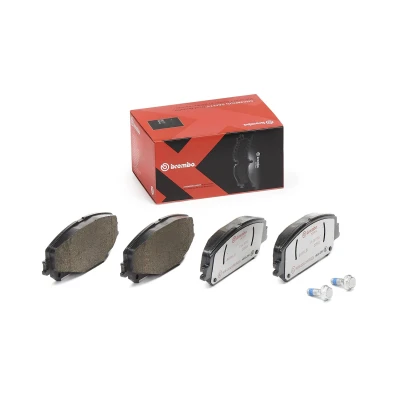 Imagen de BREMBO P 68 071X Juego de pastillas freno excl. contacto avisador desgaste con tornillos pinza freno, Chapa antichirridos sin accesorios