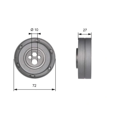 Imagen de GATES T41216 Polea tensora, correa dentada Tru Power AUDI: A8 D2, 80 B4 Berlina, 100 C4 Berlina