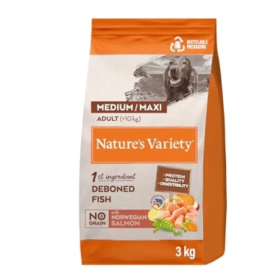 Imagen de Nature&#039;s Variety No Grain Pienso para Perros Medium &amp; Maxi Adultos con Salmón sin Espinas 3kg