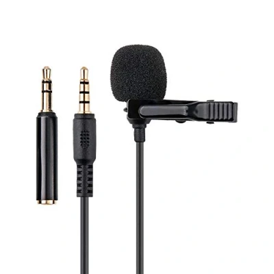 Imagen de KIWIFOTOS Micrófono de Solapa omnidireccional, 3.5 mm TRS TRRS Condensador Lavalier grabación para cámaras Videocámaras PC Smartphones Zoom Handy Recorders