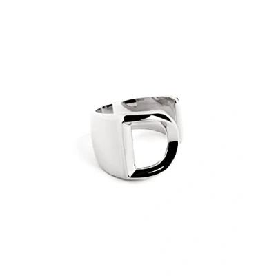 Imagen de Singularu Personalized Letter Signet Pendientes, Mujer, Talla: One Size, Letra d plata
