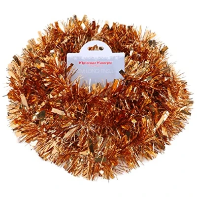 Imagen de Christmas Concepts® Tinsel navideño Grueso/Fino de 2 Metros decoración navideña (Cobre)