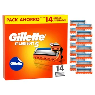 Imagen de Gillette Fusion5 14 Recambios Para Maquinillas De Afeitar Hombre+ Pegatina