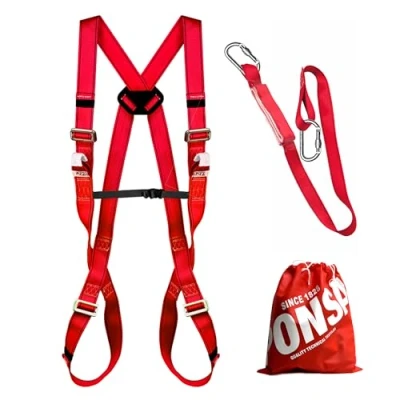 Imagen de PONSA CGPK7S ARNÉS de SEGURIDAD para trabajo en altura: KIT PROFESIONAL con 2 puntos anclaje, absorbedor energía y mosquetones.