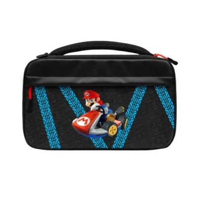 Imagen de Funda PDP Mesenger Case Glow Kart Drift, Compartimentos accesorios, Para Nintendo Switch, Azul