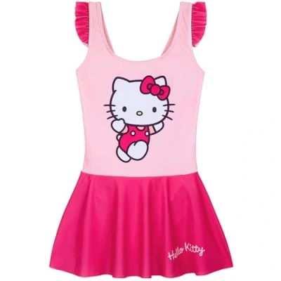 Imagen de Get Trend Hello Kitty Bañador Niña Adolescente de Una Pieza Bañadores Natacion Bebe Traje Baño con Falda para Piscina y Playa (9 10 Años, Rosa Kitty)
