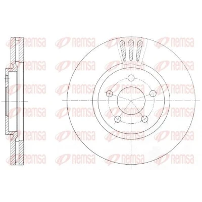Imagen de REMSA 61370.10 Disco de freno Eje delantero 280,1, 280,1 28 5 ventilado CHRYSLER: PT Cruiser Familiar, Cabrio