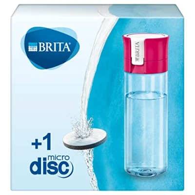 Imagen de Brita Fill&amp;Go Bottle Filtr Pink Botella con filtro De agua (Botella agua, Rosa, Transparente, plástico, 1 L, Alemania)