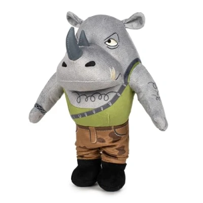 Imagen de Famosa Softies Peluche de Rocksteady Las Tortugas Ninja, la película Caos Mutante, Mide 30cm, con Detalles, para Regalar a niños y niñas Cualquier Edad, (760024135)