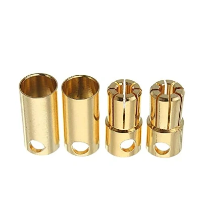 Imagen de Boladge 20 Pares Conector Enchufe Banana de Bala Macho y Hembra Bullet 6.5mm Chapado en Oro para Motor ESC Batería Lipo