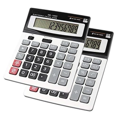 Imagen de HIHUHEN Financieras Calculadora Sobremesa de Oficina (2 x Calculator)
