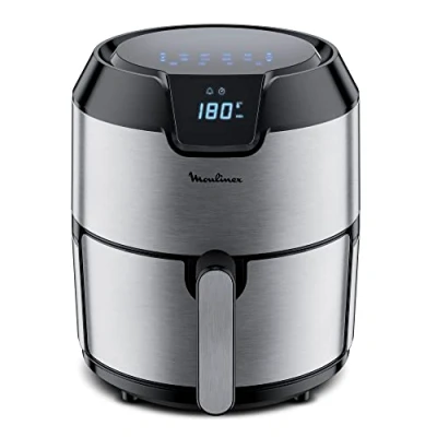Imagen de Moulinex Easy Fry Deluxe 4.2 L EZ401D Freidora de Aire Sin Aceite, Revestimiento Antiadherente, Pantalla Digital Táctil, 8 Programas Cocinado, Comidas Sanas, App 125 recetas, Hasta 6 Personas