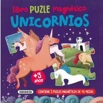 Imagen de Libro puzle magnético. Unicornios
