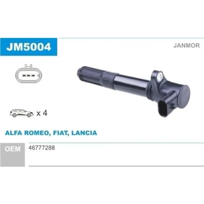 Imagen de JANMOR JM5004 Bobina de encendido FIAT: Grande Punto Hatchback, 500 Panda II LANCIA: Ypsilon II, Musa