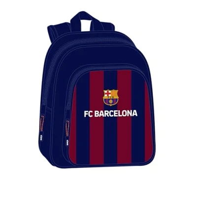 Imagen de Safta F.C. BARCELONA Mochila Escolar Infantil, Ideal para Niños de Diferentes Edades, Cómoda y Versátil, Calidad Resistencia, 27x10x33 cm, Color Azul marino/granate