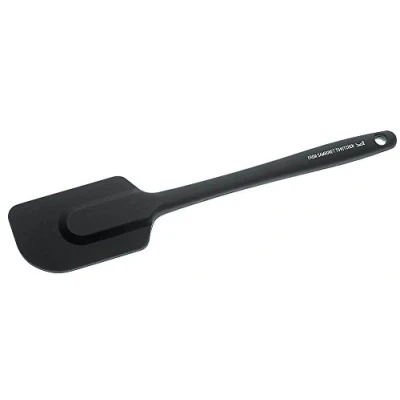 Imagen de Sambonet 51595B04 Espátula Antiadherente Utensilios de Silicona para Cocinar, Hornear y Mezclar, Color Negro, 26 cm