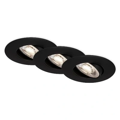 Imagen de Briloner Foco LED 7602 3 ud IP65 3.000 K negro
