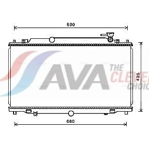 Imagen de AVA COOLING SYSTEMS MZ2280 Radiador, refrigeración del motor Aluminio 376mm 729mm 16mm sin depósito de compensación Aletas soldadas