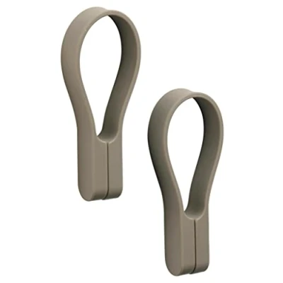 Imagen de Zone Denmark Loop Juego de 2 pinzas magnéticas para toallas y paños cocina, 9 cm, color gris
