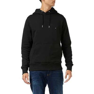 Imagen de Tommy Hilfiger Hombre Sudadera 1985 con Capucha, Negro (Black), L