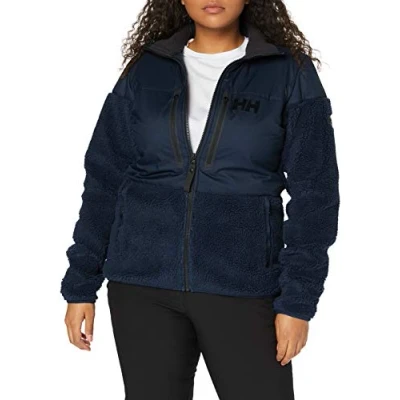 Imagen de Helly Hansen Arctic Ocean Windproof Pile Chaqueta de forro polar para Mujer, polar., 34082, azul marino, extra small
