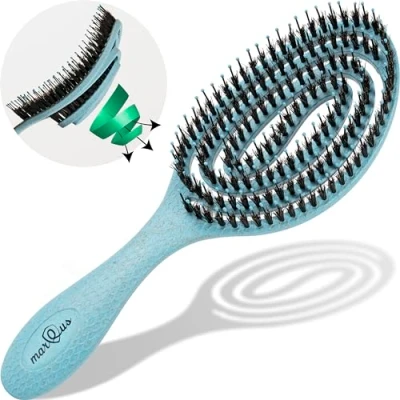Imagen de MarQus cepillo cerdas jabali pelo desenredante para todo tipo de cabello con aún más antitirones