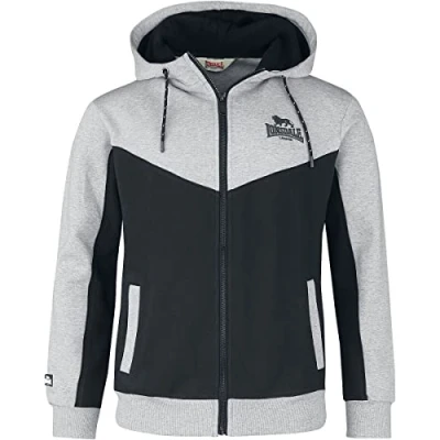 Imagen de Lonsdale MIT Reissverschluss Normale PAS Sudadera con cremallera, Hombre, Talla: Small, Marl grey black