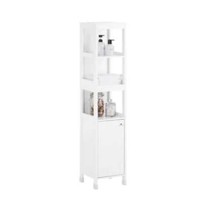 Imagen de Armario alto de suelo para baño bzr187 w sobuy es