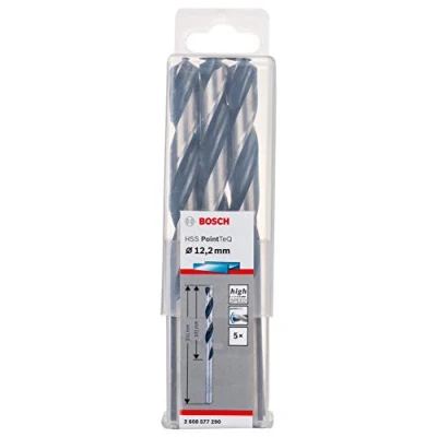 Imagen de Bosch Professional 5 brocas helicoidales HSS PointTeQ, para metal, 12.2 x 101 151 mm, accesorio de taladro