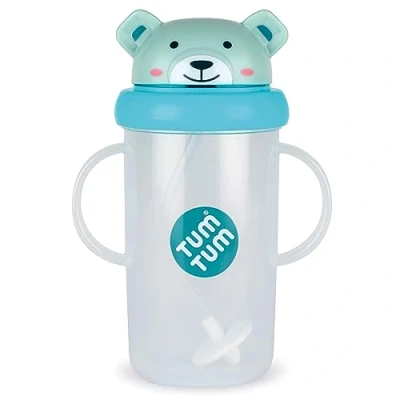 Imagen de TUM Vaso con Pajita Antiderrames de Aprendizaje Bebé sin BPA, 300 ml El Oso Boris