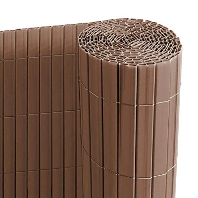 Imagen de Ribelli® Estera Protectora de PVC con Puente, Extra Estable, Valla protección Visual para balcón, contra el Viento (90 x 500 cm, marrón)