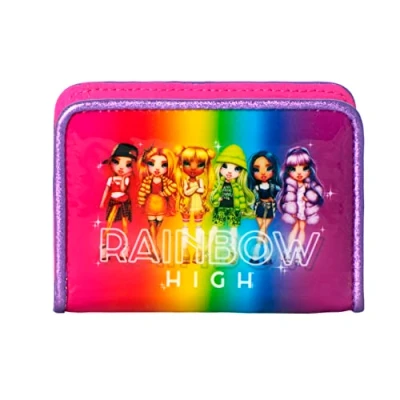 Imagen de Franco Panini. Cartera Rainbow High con botón para niña, 11 x 7,5 cm, Multicolor, Talla única, Casual