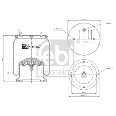 Imagen de Fuelle de resorte, suspensión neumática FEBI BILSTEIN 101347