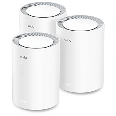Imagen de Cudy AX3000 2,5G Sistema de Malla Wi Fi 6 Router, Backhaul Ethernet, Wireguard, OpenVPN, Zerotier, CloudFlare, DDNS, M3000 3 Pack (M3000 V2.0)