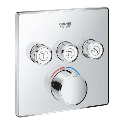 Imagen de Grohe SmartControl Mezclador Cuadrado para ducha o bañera con 3 salidas (29149000)