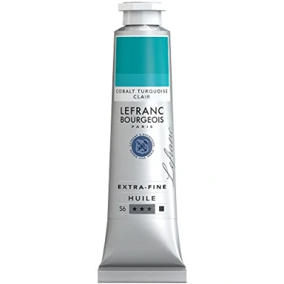 Imagen de Lefranc Bourgeois Óleo Extra Fino 40ml Tubo de pintura, Turquesa Cobalto Claro