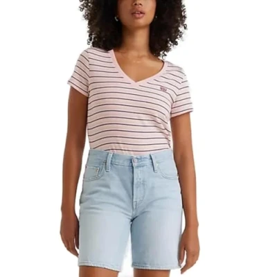 Imagen de Levi&#039;s Perfect Vneck Camiseta básica, Mujer, Talla: Small, Cool chalk pink