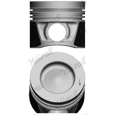 Imagen de NÜRAL 87 432307 10 Pistóns 81,5 con casquillo para cubo de perno, canal refrigeración, soporte segmento pistón, Biela trapecial
