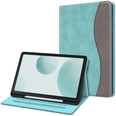 Imagen de Fintie Funda Multiángulo Compatible con Samsung Galaxy Tab S6 Lite 2024 de 10.4&quot; (2022/2020) Portalápiz Trasera TPU Suave Bolsillo y Auto Reposo/Activación, Verde Menta