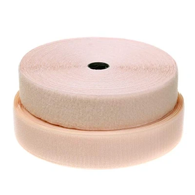 Imagen de TUKA 25m x 50mm Hook y Loop Bandas para coser, no autoadhesivas, 50 mm de ancho, Gancho bucle cinta, vuelta sin adhesivo, Cinta Bucle, beige, TKB5030 beige