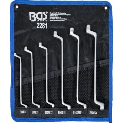 Imagen de BGS 2281 Juego de llaves estrella dobles con cabezas E Torx acodada E6 E24 6 piezas