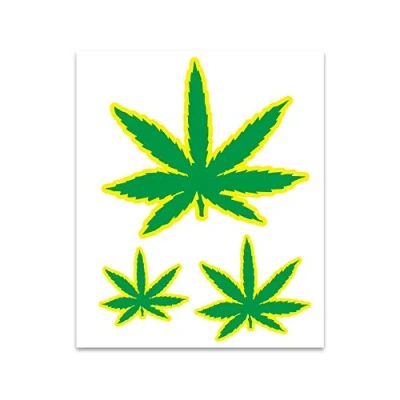Imagen de 4R Quattroerre.it 6022 Adhesivos Stickers Hojas de Marihuana, 10 x 12 cm